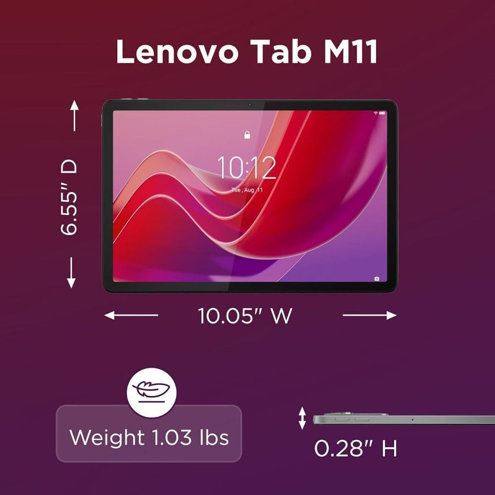 Tab M11, 11” Display, Mediatek Helio G88 Octa-Core, 4GB RAM, 64GB SSD, 1920X1200 Px, Ambient Light-Sensor, 10 Hour Battery, Comes W/Pen, Luna Grey