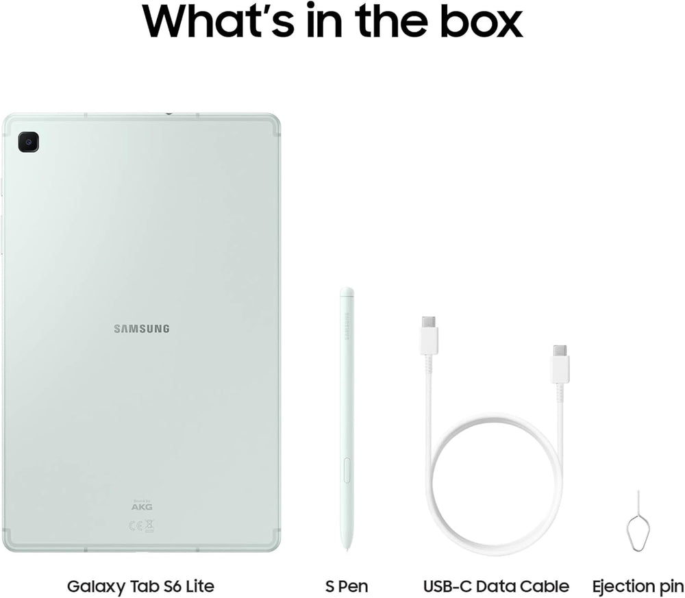 Galaxy Tab S6 Lite (2024) 10.4" 64GB Wifi Android Student Tablet, S Pen for Note-Taking, Gaming Ready, Long Battery Life, Expandable Storage, US Version, Mint, Amazon Exclusive