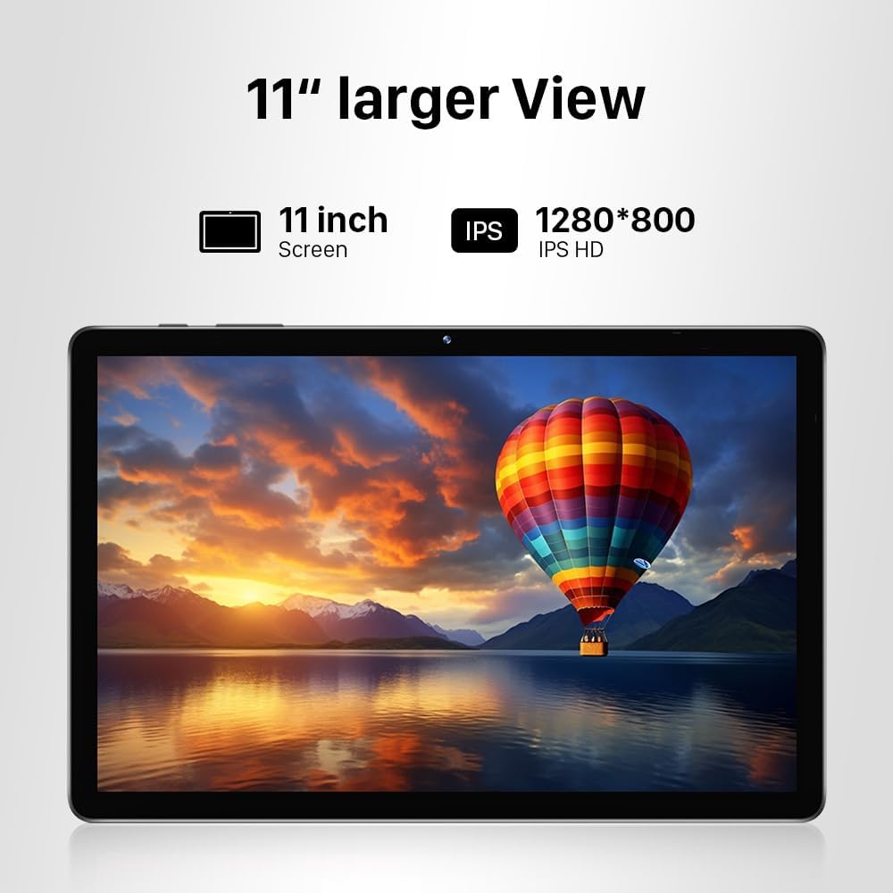11" Tablet, 2025 Android 15 with Octa-Core Processor, 8GB RAM+128GB ROM(1TB Expandtion), 7000Mah Battery, HD IPS Large Tableta,Wifi 6&BT5.0, Support GMS (Case Not Included)