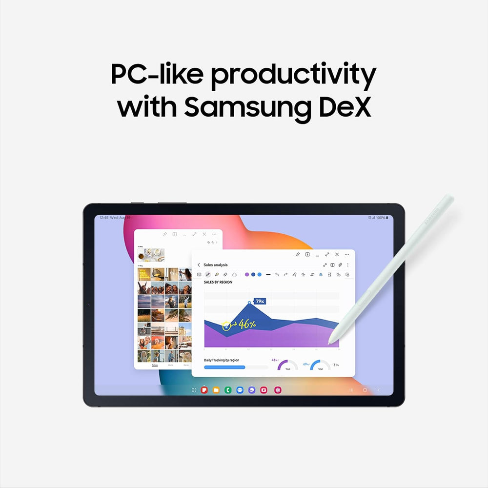 Galaxy Tab S6 Lite (2024) 10.4" 64GB Wifi Android Student Tablet, S Pen for Note-Taking, Gaming Ready, Long Battery Life, Expandable Storage, US Version, Mint, Amazon Exclusive