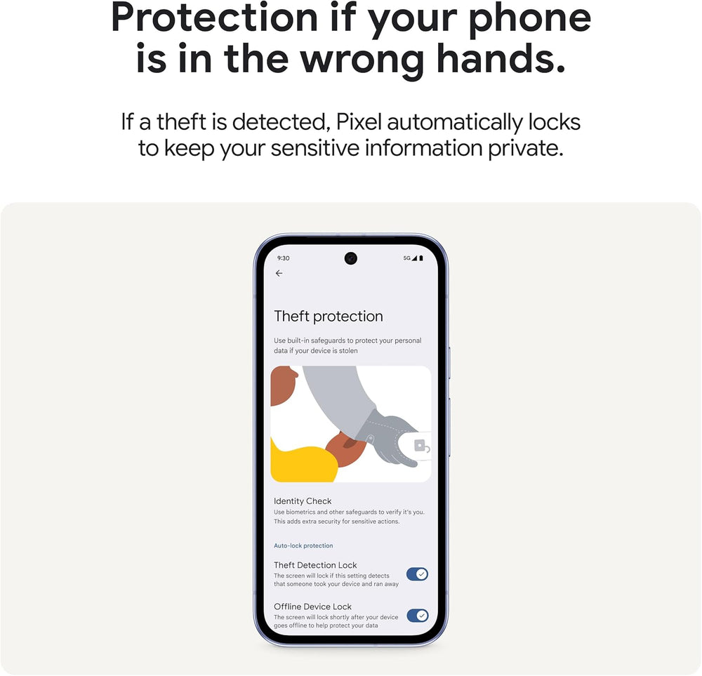 Pixel 9A with Gemini - Unlocked Android Smartphone with Incredible Camera and AI Photo Editing, All-Day Battery, and Powerful Security - Obsidian - 128 GB