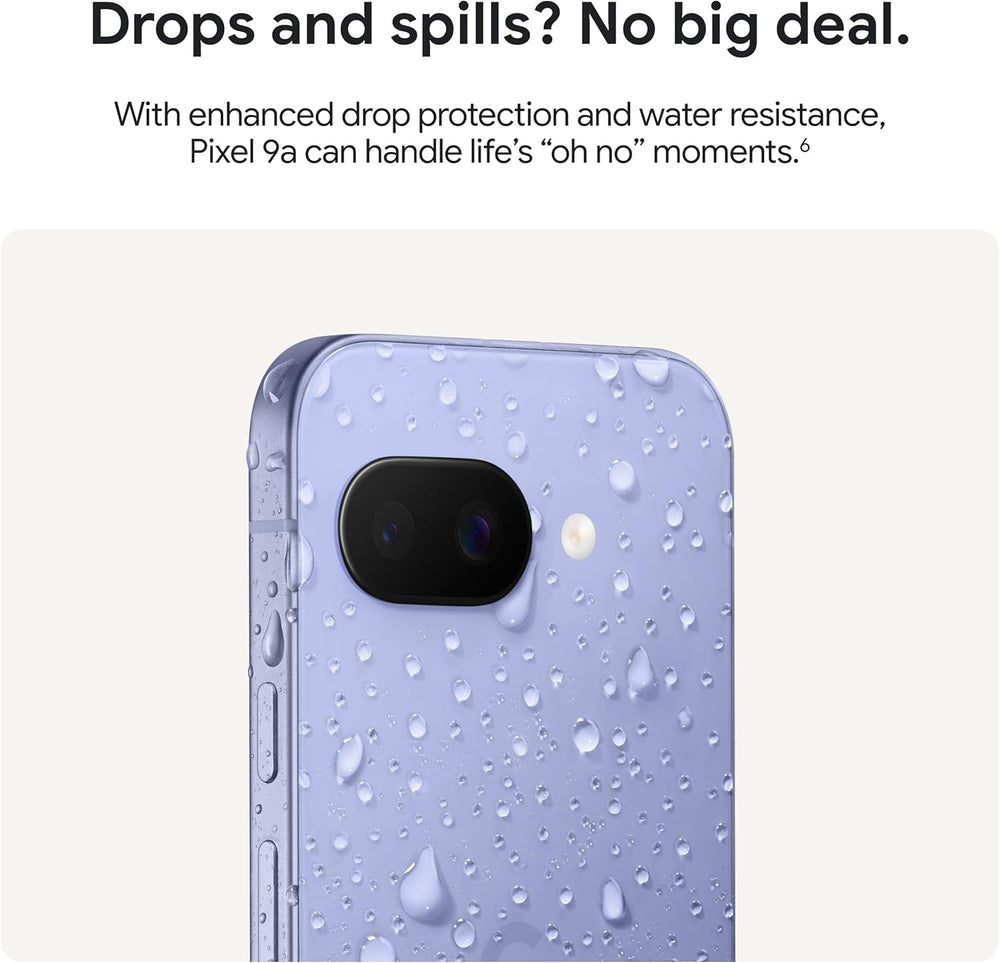 Pixel 9A with Gemini - Unlocked Android Smartphone with Incredible Camera and AI Photo Editing, All-Day Battery, and Powerful Security - Obsidian - 128 GB