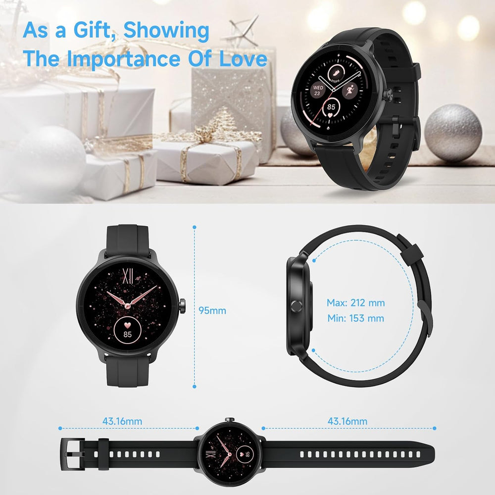 Smart Watch for Men Women, 1.27" HD Touchscreen Fitness Tracker, Bluetooth Calling, 100+ Sports Modes, Sleep Monitor, IP68 Waterproof, Compatible with Android & Iphones