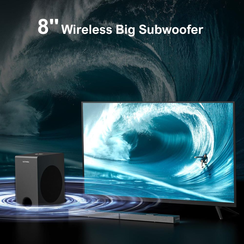 5.1.2 Dolby Atmos Soundbar with 8" Wireless Subwoofer, Upward-Firing Speakers, Surround Sound System for TV & Home Theater, 4K HDR Audio, Nova S80 (2025 Upgraded Speakers)