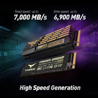 T-FORCE A440 Aluminum Heatsink 2TB DRAM SLC Cache 3D NAND TLC Nvme Pcie Gen4X4 M.2 2280 Internal SSD R/W 7000/6900 Mb/S TM8FPZ002T0C327