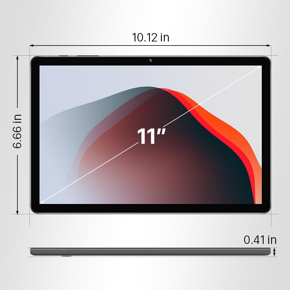 11" Tablet, 2025 Android 15 with Octa-Core Processor, 8GB RAM+128GB ROM(1TB Expandtion), 7000Mah Battery, HD IPS Large Tableta,Wifi 6&BT5.0, Support GMS (Case Not Included)