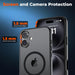 Magnetic Case for Iphone 16, [Compatible with Magsafe] [Military Grade Drop Protection] Translucent Matte Shockproof Anti-Scratch Phone Case, Black