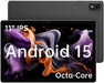 11" Tablet, 2025 Android 15 with Octa-Core Processor, 8GB RAM+128GB ROM(1TB Expandtion), 7000Mah Battery, HD IPS Large Tableta,Wifi 6&BT5.0, Support GMS (Case Not Included)