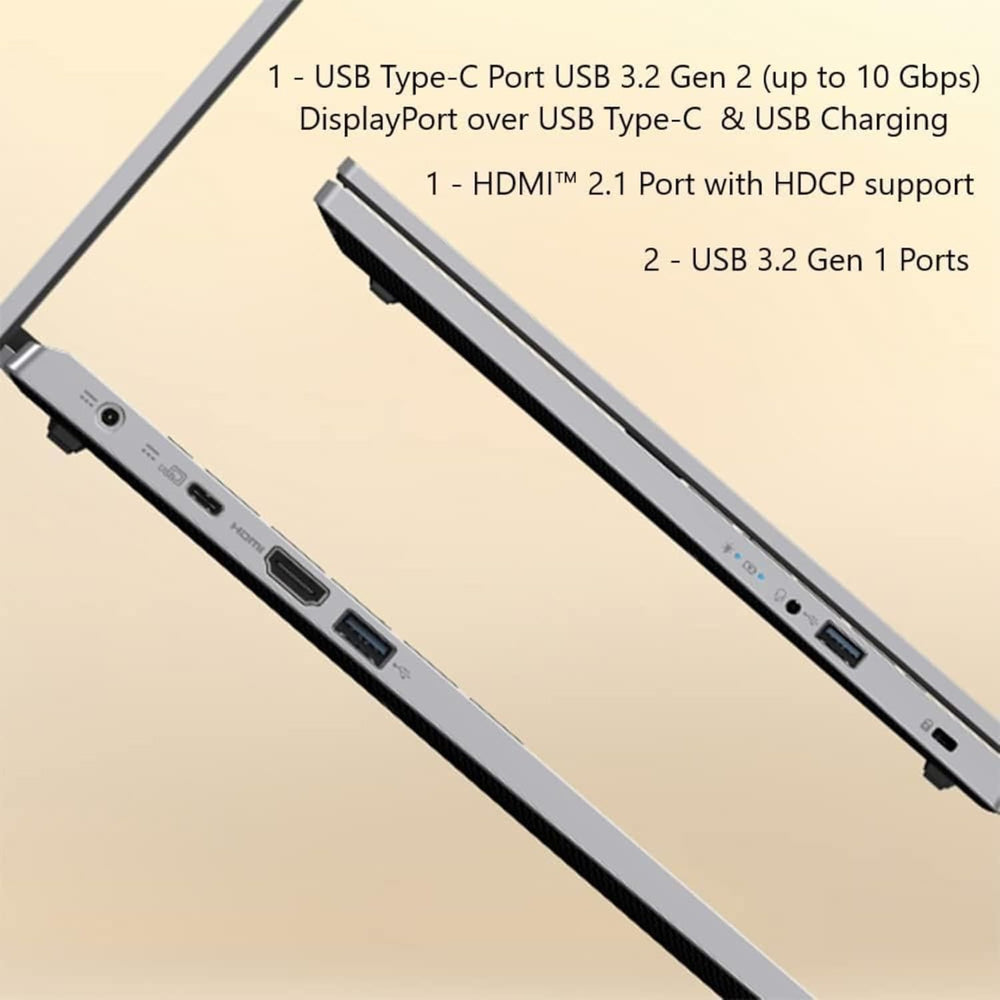 Aspire Premium Slim Laptop - 15.6" Full HD IPS 1080P Display - AMD Ryzen 3 7330U Quad-Core Processor - 16GB RAM - 256GB Nvme SSD - Webcam - Wi-Fi 6 - Windows 11 Pro - W/O Mouse