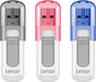 32GB 3-Pack Jumpdrive V100 USB 3.2 Gen 1 Flash Drive for Storage Expansion and Backup, up to 100Mb/S Read, Gray, Pink, Blue (LJDV100032G-B3NNU)