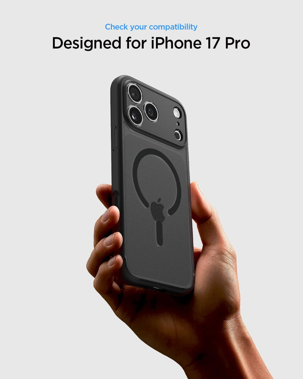 Case for Iphone 17 Pro, Ultra Hybrid Magfit [TPU Covered Camera Control] [Anti-Yellowing] [Compatible with Magsafe] - Frost Black