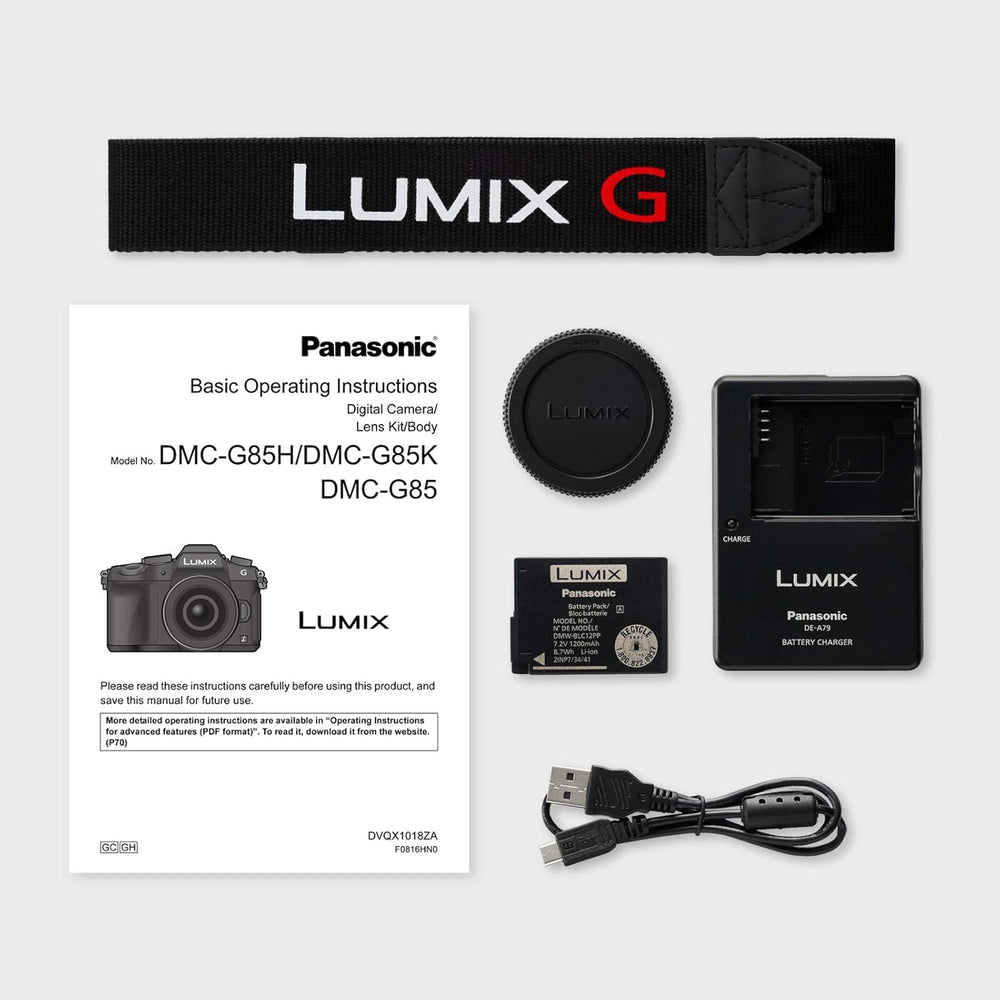 LUMIX G85 4K Digital Camera, 12-60Mm Power O.I.S. Lens, 16 Megapixel Mirrorless Camera, 5 Axis In-Body Dual Image Stabilization, 3-Inch Tilt and Touch LCD, DMC-G85MK (Black)