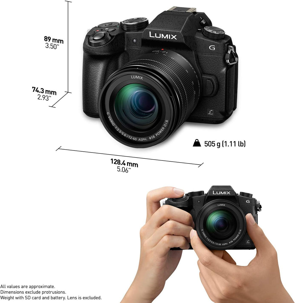 LUMIX G85 4K Digital Camera, 12-60Mm Power O.I.S. Lens, 16 Megapixel Mirrorless Camera, 5 Axis In-Body Dual Image Stabilization, 3-Inch Tilt and Touch LCD, DMC-G85MK (Black)
