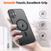 Magnetic Case for Iphone 16, [Compatible with Magsafe] [Military Grade Drop Protection] Translucent Matte Shockproof Anti-Scratch Phone Case, Black