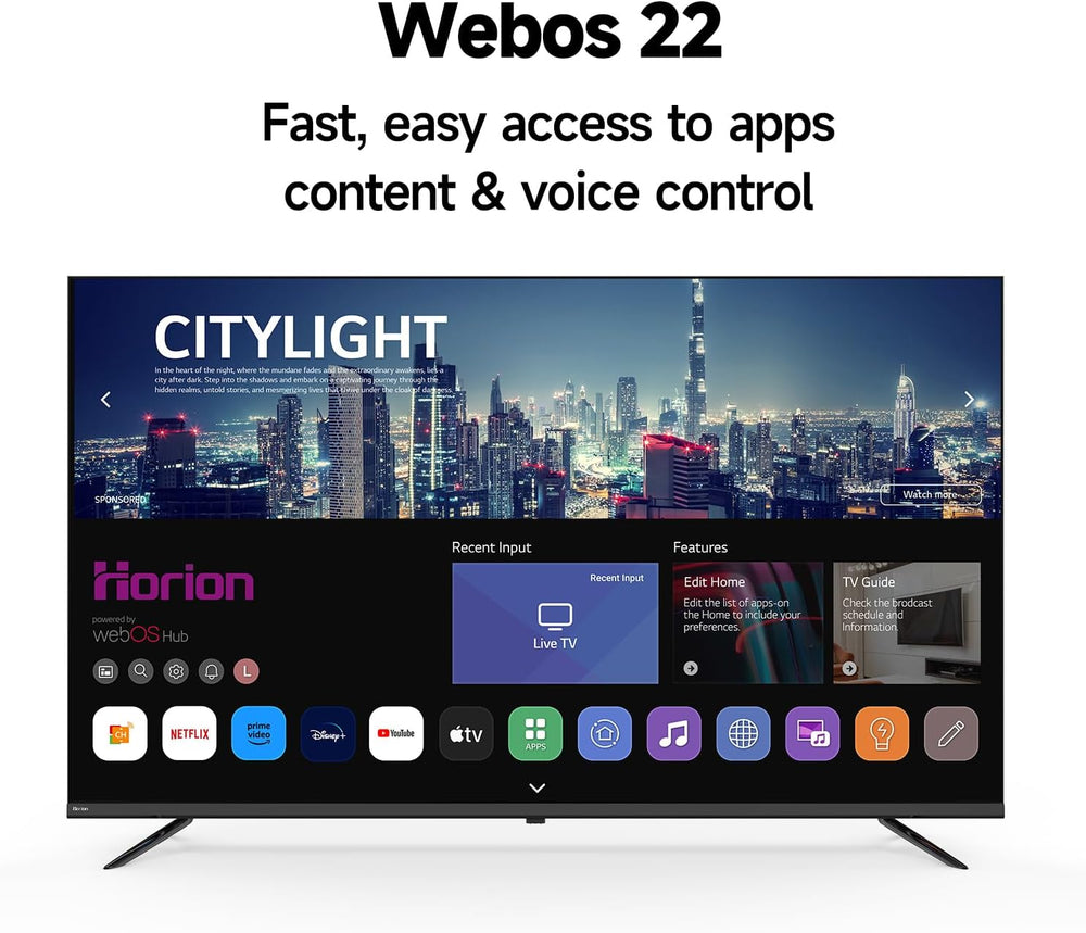 43 Inch Smart TV, 4K UHD LED TV with Webos 22, Ultra Slim Television with Mega Contrast, HDR10, Dolby Audio - Streaming Live, Bluetooth, Hdmi, Wifi ((P6D Series, 2025)