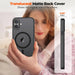 Magnetic Case for Iphone 16, [Compatible with Magsafe] [Military Grade Drop Protection] Translucent Matte Shockproof Anti-Scratch Phone Case, Black