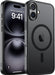 Magnetic Case for Iphone 16, [Compatible with Magsafe] [Military Grade Drop Protection] Translucent Matte Shockproof Anti-Scratch Phone Case, Black