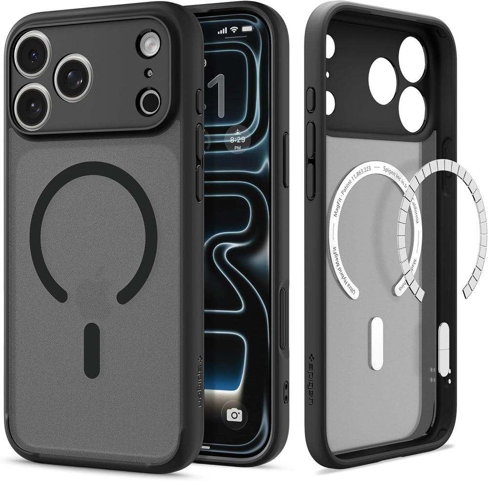 Case for Iphone 17 Pro, Ultra Hybrid Magfit [TPU Covered Camera Control] [Anti-Yellowing] [Compatible with Magsafe] - Frost Black