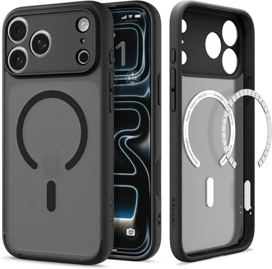 Case for Iphone 17 Pro, Ultra Hybrid Magfit [TPU Covered Camera Control] [Anti-Yellowing] [Compatible with Magsafe] - Frost Black