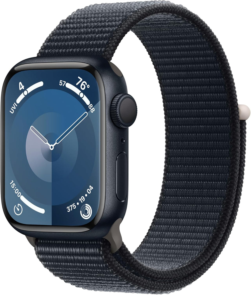 Watch Series 9 [GPS 41Mm] Smartwatch with Midnight Aluminum Case with Midnight Sport Loop. Fitness Tracker, Blood Oxygen & ECG Apps, Always-On Retina Display, Carbon Neutral