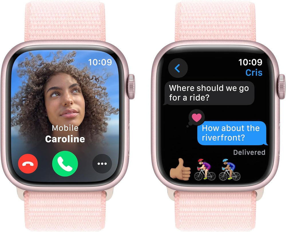 Watch Series 9 [GPS 45Mm] Smartwatch with Pink Aluminum Case with Pink Sport Loop. Fitness Tracker, Blood Oxygen & ECG Apps, Always-On Retina Display, Carbon Neutral