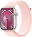 Watch Series 9 [GPS 45Mm] Smartwatch with Pink Aluminum Case with Pink Sport Loop. Fitness Tracker, Blood Oxygen & ECG Apps, Always-On Retina Display, Carbon Neutral