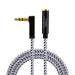 Headphone Extension Cable 15Ft/4.5M, 3.5 Mm Audio Extension Cable-Aux Cord Extender 90-Degree Right Angle Male to Female Stereo Audio Cable Nylon Braided for Smartphones, Media Player