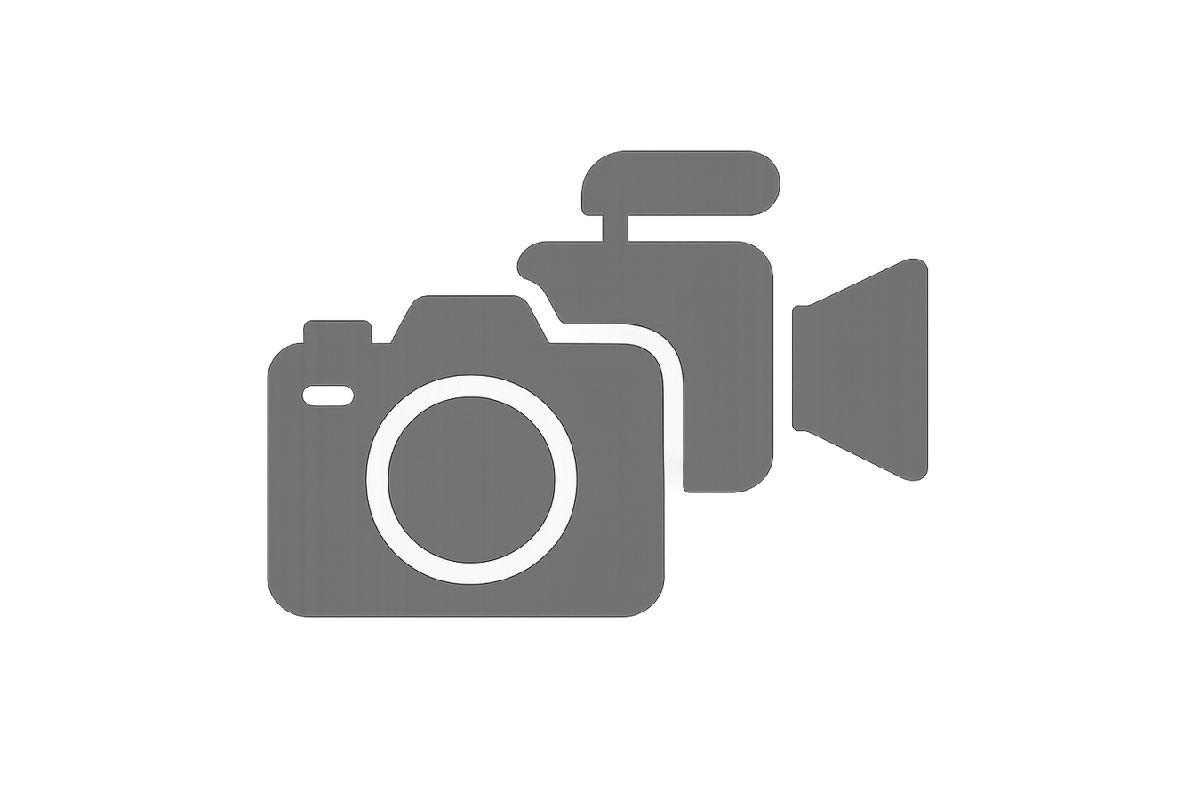 Create a simple grey Photography & Videography icon