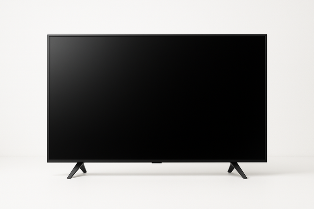 Create a TV with a white background behind it