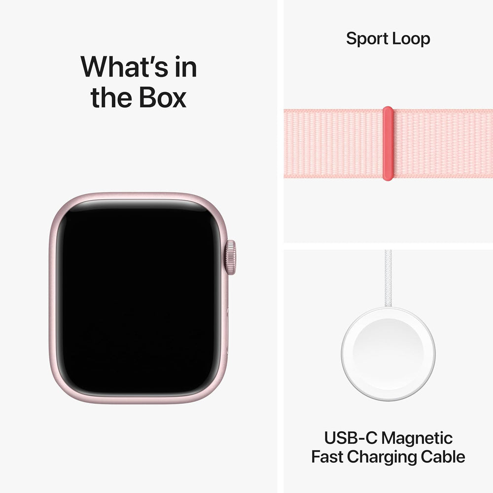 Watch Series 9 [GPS 45Mm] Smartwatch with Pink Aluminum Case with Pink Sport Loop. Fitness Tracker, Blood Oxygen & ECG Apps, Always-On Retina Display, Carbon Neutral